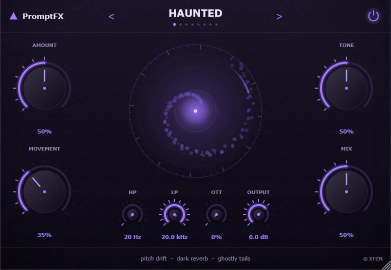 PromptFX creative modes and macro controls